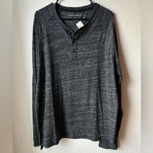 NEW Men’s Aeropostale Henley long sleeve top XL